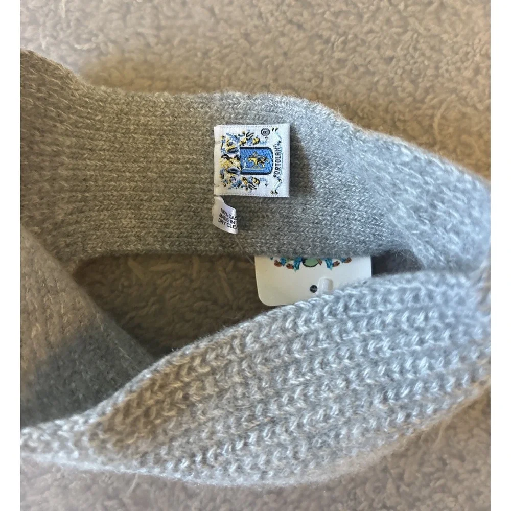 Portolano 100% Cashmere Headband Ear Warmer Women's Grey